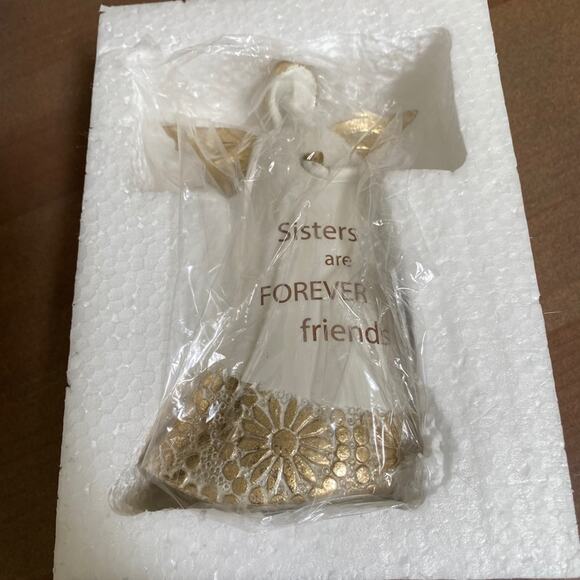 Angel Bell Figurine "Sisters are Forever Friends" New In Box - Picture 4 of 5